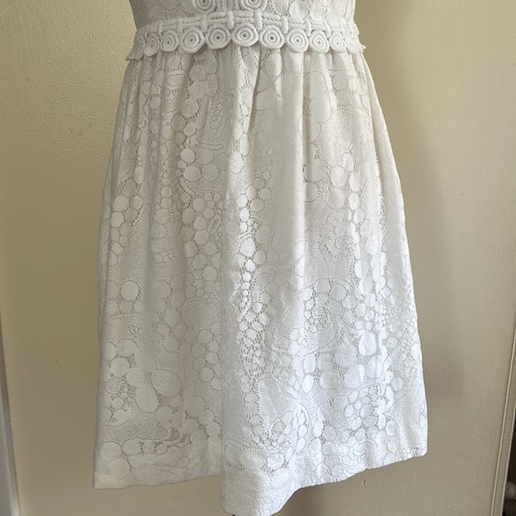 Lilly Pulitzer Litzia Resort White Mocean lace dress size 4 - Picture 4 of 10